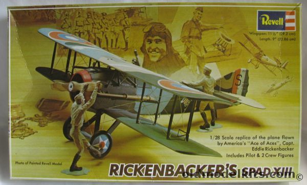 Revell 1/28 Rickenbacker's Spad XIII - With Pilot and Two Crew Figures, H235 plastic model kit